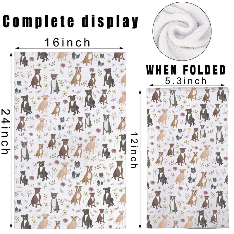 G2TUP Pitbull Kitchen Towels Pitbull Owner Gifts Pitbull Lover Gifts