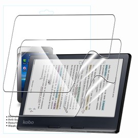KZIOACSH Screen Protector for Kobo Libra Colour/Kobo Libra 2 7Inch, 2 Pack Flexible Anti-Scratch HD Clarity PET Screen Protector Ultra Clear Oleophobic Layer Anti-Fingerprint Protective Film