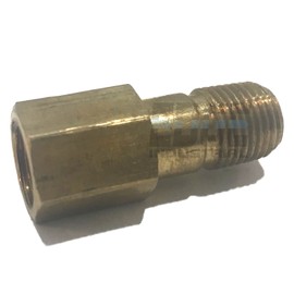 EDGE INDUSTRIAL Brass 1/8" Long Extension Adapter, 1-1/4" Long, D.O.T. Approved (Qty 01)