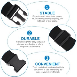 Toddmomy Correa De Amarre De Carga 3 Piezas con Hebilla De Liberación Rápida Correas De Sujeción para Mochilas Carpas Bicicletas Y Carga De Auto 15.74 X 1.49 X 0.51 in