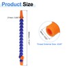 sourcing map 4Pcs G3/8" Thread Flexible Water Oil Coolant Pipe