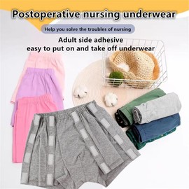 LAROTSUBA Unisex Water-Proof Incontinence Underwear,Highly Absorbent Anti-Side Leakage Underwear,Post Surgery Underwear,Magic Stick Underwear for Adult Incontinence Care,Elders,Pregnant(Grey,M)