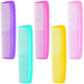 50 PCS Small Comb for Women and Men, 5 Inch Portable Pocket Comb, Teeth Barber Professional Haircut Wide and Fine Hair Combs, Combs Bulk Provided To Orphanages, Nursing Homes and Hospitals (5 Colors)