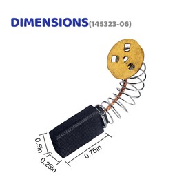 8 Pack 145323-06 145323-02 & 145323-03 Carbon Motor Brushes Replacement Fits for Dewalt Black & Decker DW705 DW708 DW359 DW361 DW362 DW715 DW744 DW744SB DW715