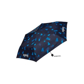 ergobag Children's Umbrella for School Bag, Ultralight and Small with Bag, Reflective Windproof, Chase Bear Hunt - Dark Blue