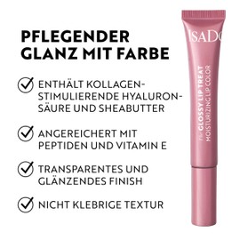 IsaDora Glossy Lip Treat Lip Gloss - Nourishing Lip Gloss for Full Lips - Stimulates Collagen Formation - Unique Shine without Sticking - Vegan with Shea Butter - Vintage Rose