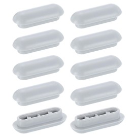 uxcell 10Pcs Toilet Seat Buffer, Anti-Slip Plastic Toilet Seat Bumper, Universal Buffer Toilet Lid Rubber Bumpers for Home Hotel, Gray