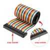 sourcing map IDC 40 Pin Ribbon Cable Colourful Rainbow Wire