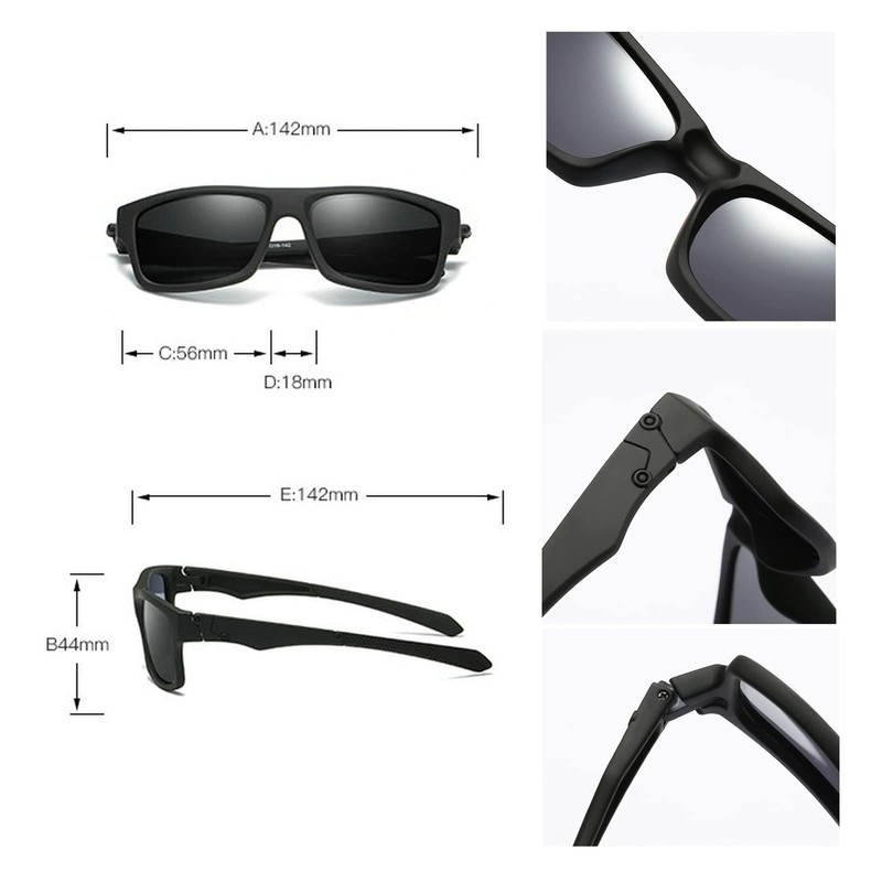 COTIA Full Reading Polarized Sunglasses Men Square Sports Reader Sun