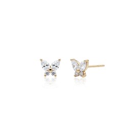 14k cubic butterfly earrings mini gold gift package that is good for giving a point / 14k 큐빅 나비 귀걸이 포인트주기 좋은 미니 금 선물패키지