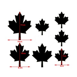 14 Pieces Super Reflective Stickers, Car Side Door Edge Bumper Reflective Stickers, Decoration Film for Motorcycle Cycling Truck Vehicles, Car Scratch Masking Sticker (White Maple Leaf)
