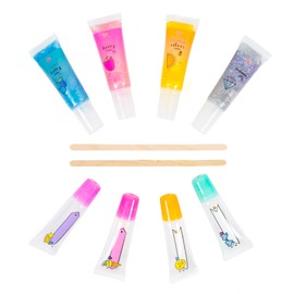 Just My Style Flavor Lab Lip Gloss, DIY Lip Gloss Kit, Makes 4 Lip Glosses, Includes Empty Lip Gloss Tubes, Mixing Sticks & Lip Gloss Flavors