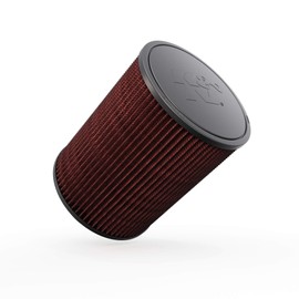 K&N High-Flow Original Lifetime Universal Clamp-On Air Filter: High Performance, Premium, Washable: Flange Diameter: 4 In, Filter Height: 9 In, Flange Length: 1 In, Shape: Round, RD-1460