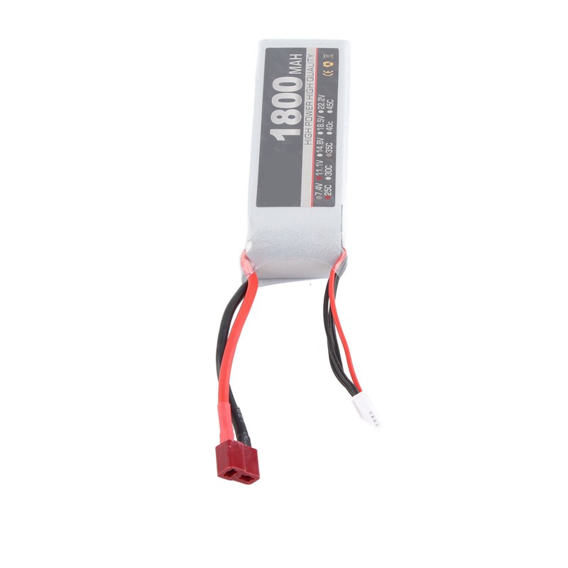 LiPo Battery Pack 11.1V 3S 1800mAh 25C Rechargeable LiPo Battery