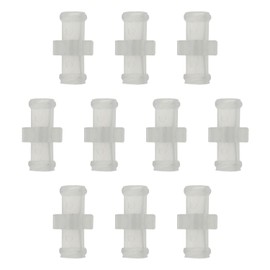 MEETOOT 10PCS 4mm/0.15inch Syringe Adaptor Luer Connector Clear Double Female Luer Syringe Adaptor for Luer Lock Syringe Connection