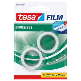 tesa Matte Invisible Film 10 m x 19 mm 2 Rolls in Blister Packaging