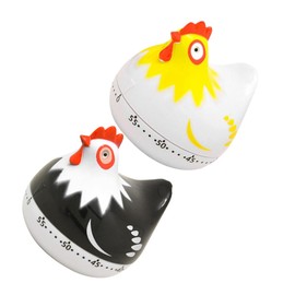 Tofficu 2pcs Cartoon Mechanical Timer for Creative Reminder Kitchen Baking Tool Adorable Design for Management Cooking Learning Activities