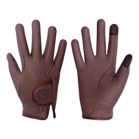 eGLOVE eQUEST GripPro Winter Edition Thermal Lined Riding Gloves - Touch Screen Friendly - Brown, Size XXL