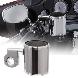 H RUO Motorcycle Adjustable Cup Holder for Harley ATV Motorcycle 7/8" 1" 1 1/4" Handlebar