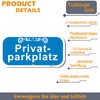 2 x Private Parking Sign - 12" x 6" -