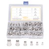 170pcs M3‑M10 304 Stainless Steel Rivet Nuts Durable Flat Head