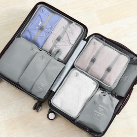 Packing Cubes for Suitcases, Set of 10, Compression Packing Cubes, Storage Bags for Travel, Suitcase Bags, Organiser Bags, Travel Organiser, Packing Bags for Clothes, Shoes, Cosmetics, Toilet Items