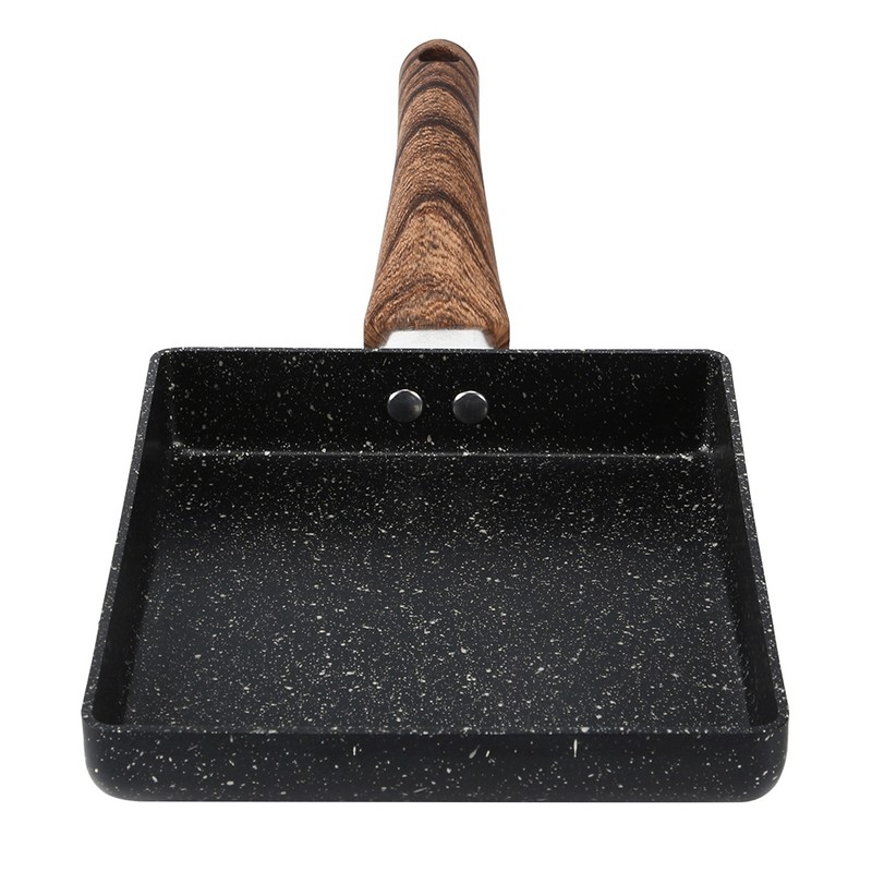 Tamagoyaki Rectangular NonStick Saucepan Black Practical Frying Pan Kitchen Supplies