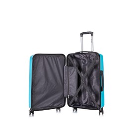 Rockland Malibu Hardside Spinner Wheel Luggage, Turquoise, 19", 24", 28"