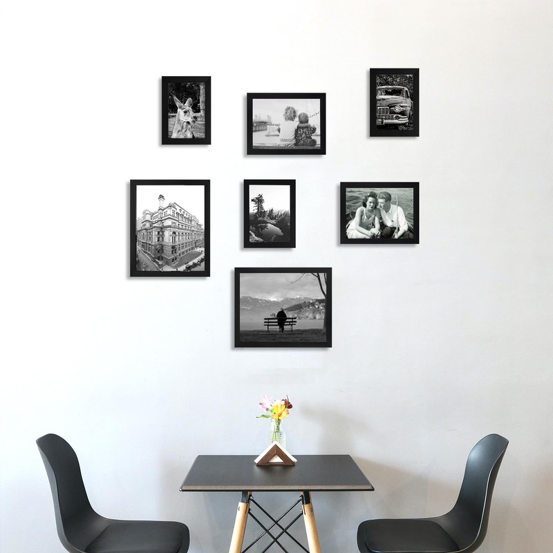 5x7 Picture Frames Black Set of 12 for Wall Gallery