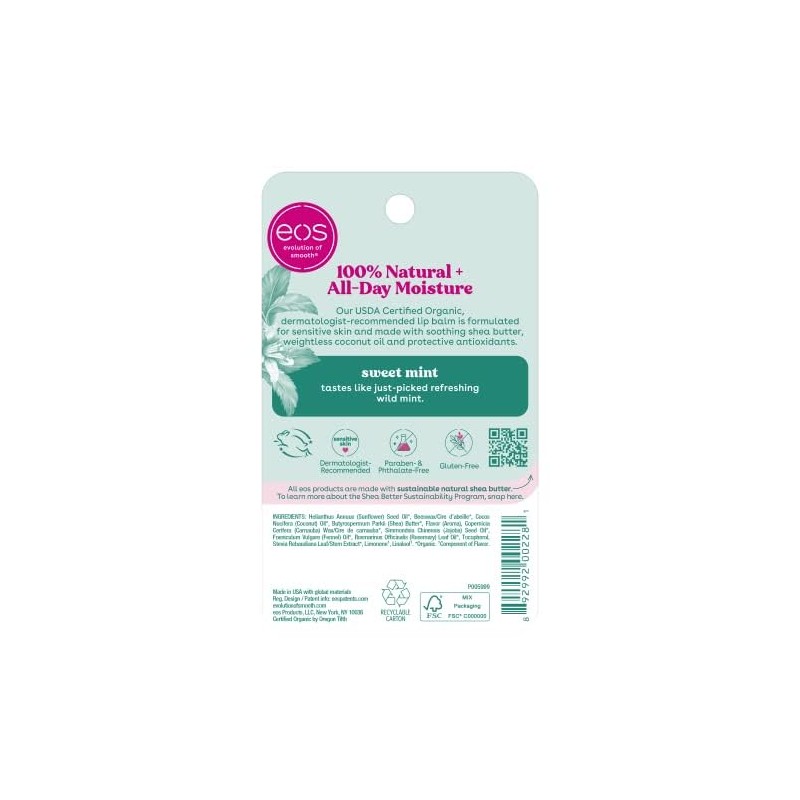 eos Organic Lip Balm Sphere - Sweet Mint | Certified