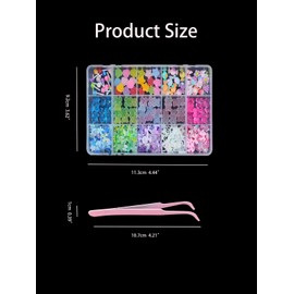 AMLAVIFISH 1000Pcs 3D Cute Bear Colorful Nail Charms for Nails Design, Colorful Bow Butterfly Star Heart Bear Sweet Nail Art Charms,Nail Jewels for Nail Art, Nail Stuff for Nail Art DIY Accessories