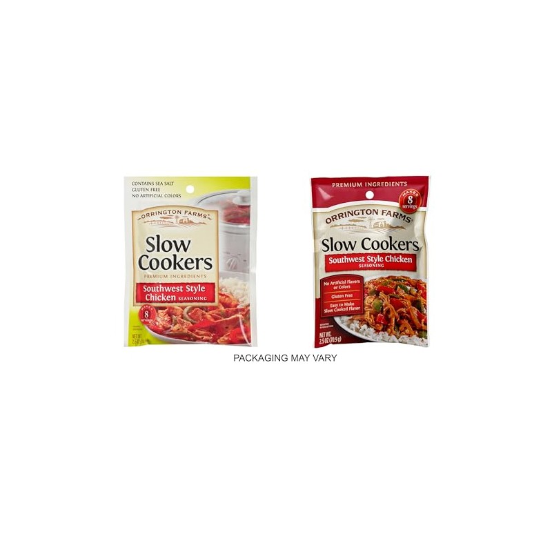 Orrington Farms Slow Cookers Southwest Style Chicken Seasoning, 2.5 Ounce