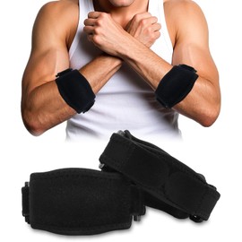 UZSUZZ 2 Stück Ellenbogenbandage Männer Damen，Ellenbogenbandage Tennisarm Bandage Einstellbare Ellenbogen Bandage für Sports,Sehnenentzündung,Arthritis, Lindert die Schmerzen bei Tennisarm Golferarm
