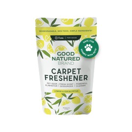 Good Natured Brand Carpet Deodorizer & Freshener Powder | Pet Odor Eliminator for Strong Odor & Pet Urine | Fresh Natural Lemon & Eucalyptus Scent | Biodegradable, Safe for Homes with Pets - 47oz