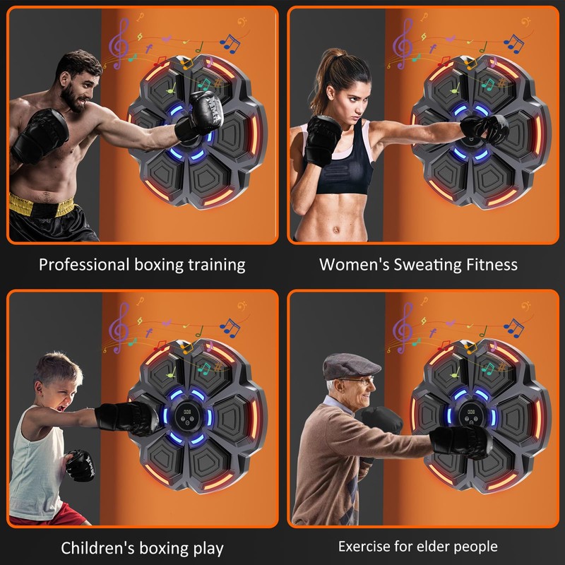 Music Boxing Punching Machine for Adults - 9 Modes &