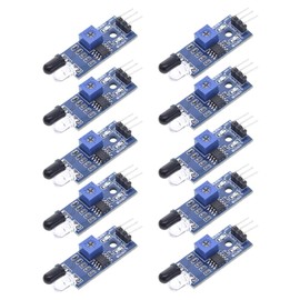 Ren He 10pcs IR Infrared Obstacle Avoidance Sensor Module LM393 Comparator 3-Wire Reflector Photoelectric Switch Compatible with Smart Car Robot Arduino