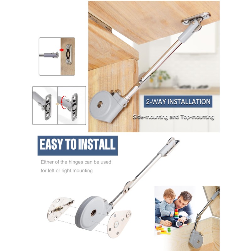 Toy Box Hinges Soft Close - Chest Hinge Lid Stay