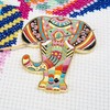 Meloca Designs Mandala Elephant Needle Minder for Cross Stitch, Embroidery,