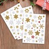 240 Pcs Snowflake Stickers,Christmas Stickers for Crafts,Glitter Star Stickers,Christmas Card
