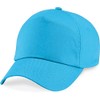 Beechfield Plain Unisex Junior Original 5 Panel Baseball Cap (One