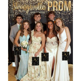 Tyndallrays 16 Pieces Prom 2025 Graduation Goody Bags,Black and Gold Senior Prom Gift Snacks Treat Candy Party Favors Bags for Senior Prom Graduation Theme Party Supplies Decoration