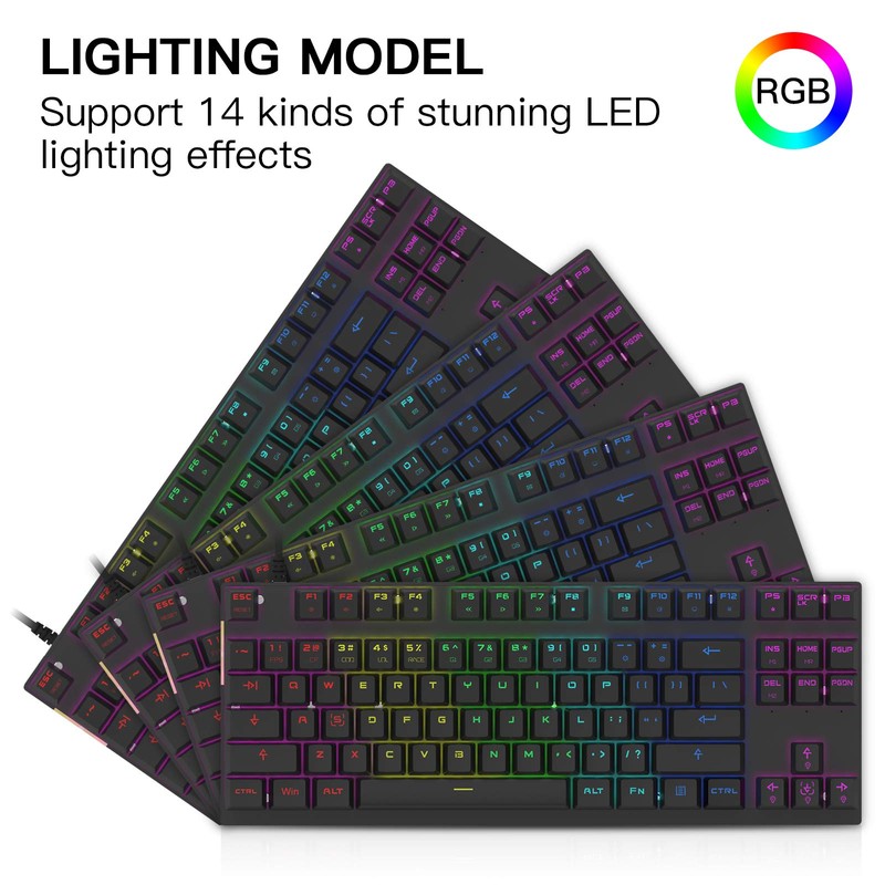 MOTOSPEED Professional Gaming Mechanical Keyboard RGB Led Backlit Wired with