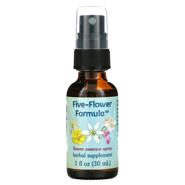 Flower Essence Services Healing Herbs Five-Flower Formula Spray, 1 Ounce