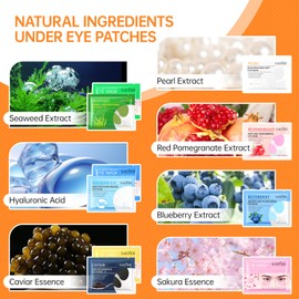 Eye Pads 10 Pairs, Eye Pads Against Dark Circles, Hyaluronic Eye Pads, Eye Patches Against Wrinkles, Eye Bags, Eye Pads with Hyaluronic Acid and Collagen