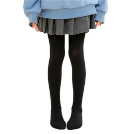 LUCKELF Toddler Girls Fleece Lined Tights Ultra Soft Thick Warm Tights for Cold Winter (US, Age, 2 Years, 4 Years, Footed-Black)