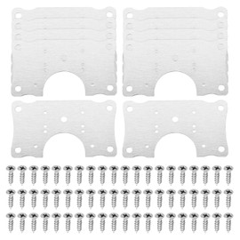 uxcell 10pcs Hinge Repair Kit, Cabinet Hinge Repair Plate with Mounting Screws, Stainless Steel Hinge Repair Brackets for Fixing Cupboard Door Hinge
