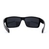 SA106 Mens Wrap Around Rectangle Biker Plastic Sunglasses Black Red