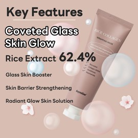 Daymellow Rice Collagen Wrapping Mask 2.36 fl. oz / 70ml – Korean Peel-Off Facial Mask with Hydrolyzed Collagen, Hydrating & Firming, Overnight Gentle Pore Tightening for Glowing Glass Skin