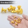 LOLOLE 25PCS Mini Cabinet Knobs, 1/2 Inch Brushed Gold Drawer