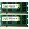 NEMIX RAM 2GB (2X1GB) DDR2 800MHZ PC2-6400 2Rx8 1.8V SODIMM